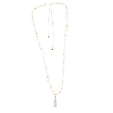 Shell Long Necklace White - Necklace
