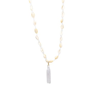 Shell Long Necklace White - Necklace