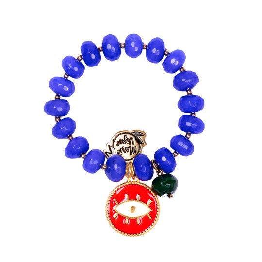 Load image into Gallery viewer, Sun Colour Bracelet Blue/Red
