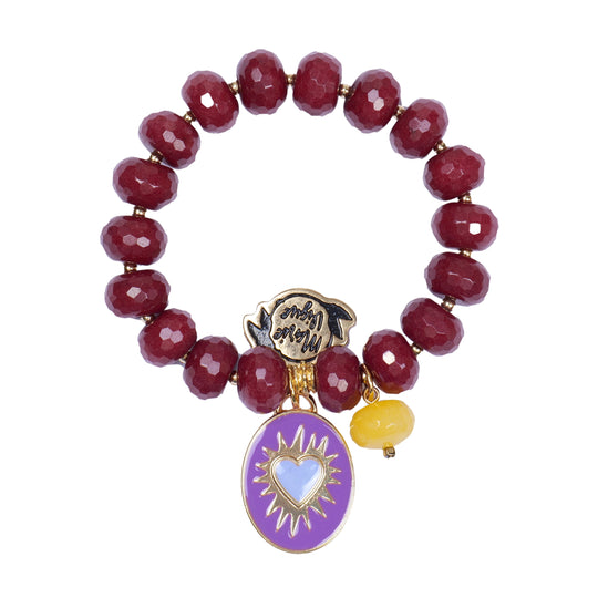 Load image into Gallery viewer, Sun Colour Bracelet Burgundy/Lilac
