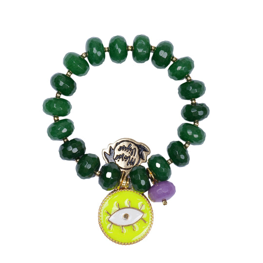 Sun Colour Bracelet Green/Neon Yellow - Bracelet