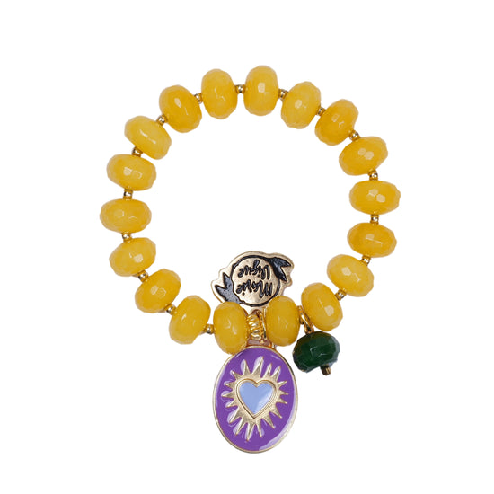 Load image into Gallery viewer, Sun Colour Bracelet Yellow/Lilac

