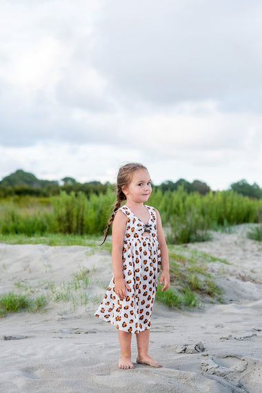 Bumby East Hampton Babydoll Dress in Leopard Print - Girls Dress