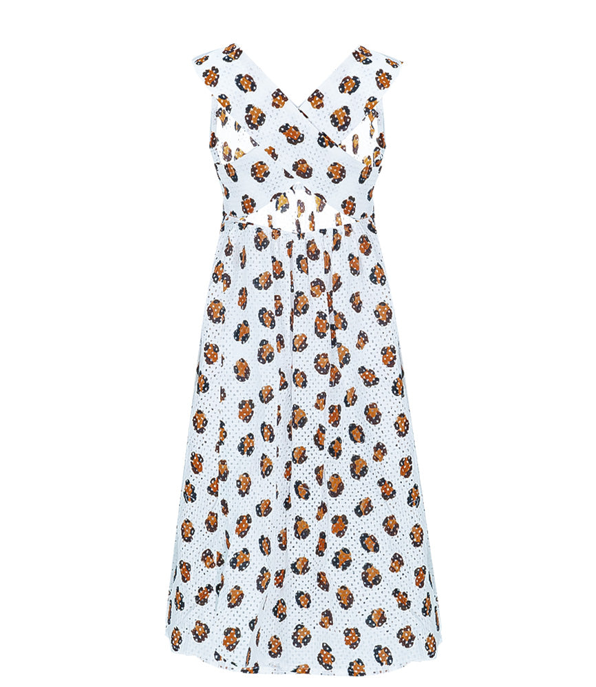Load image into Gallery viewer, Bumby East Hampton Babydoll Dress in Leopard Print - Girls Dress

