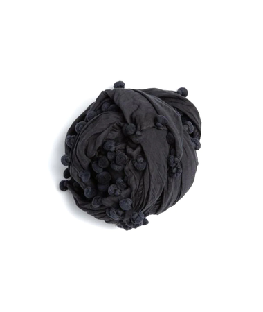 Dupatta Plain Shawl Black - ONE SIZE - Sarong