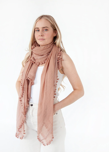 Dupatta Plain Shawl Nut - ONE SIZE - Sarong