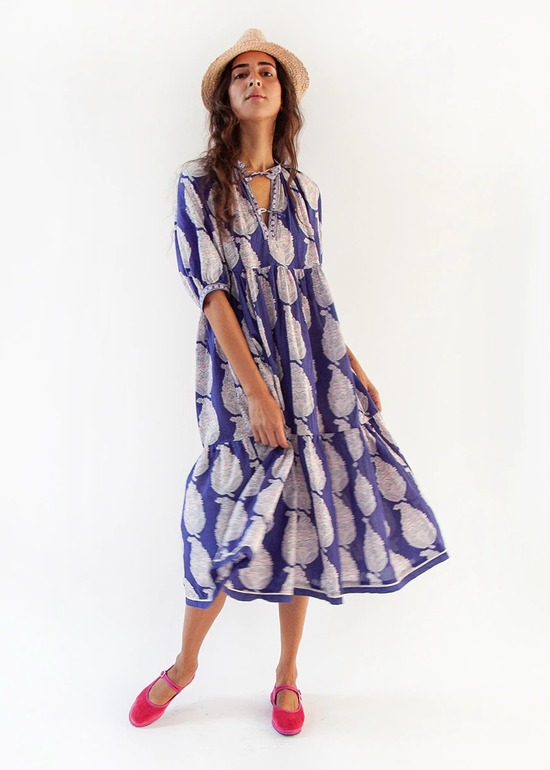 Load image into Gallery viewer, Katia Dal Midi Dress Blue
