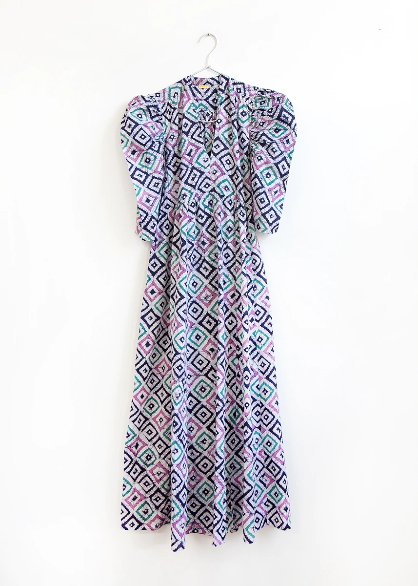 Load image into Gallery viewer, Vayu Diamond Maxi Dress Deep Blue - Dress
