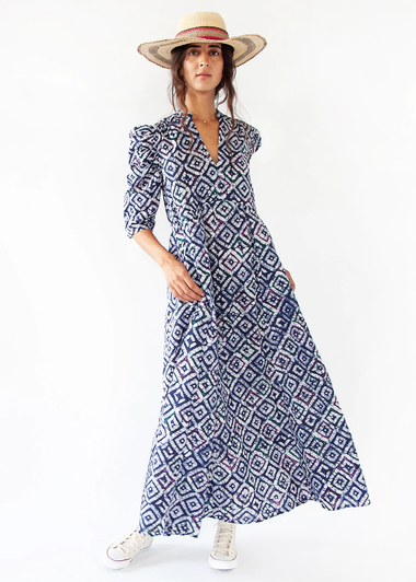 Vayu Diamond Maxi Dress Deep Blue - Dress