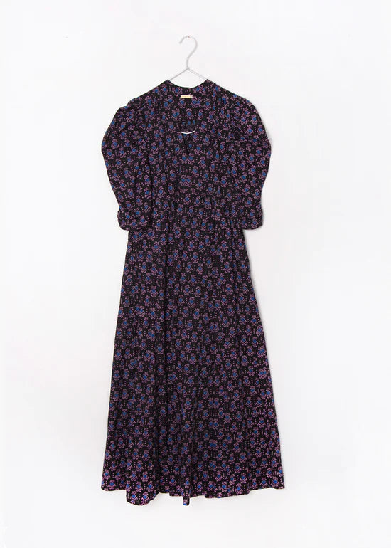 Printed Maxi Dress with Side Pockets