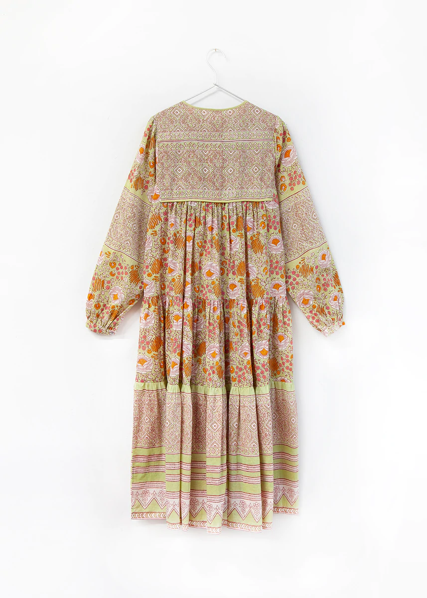 Load image into Gallery viewer, Yamini Booj Midi Dress Verde - Dress
