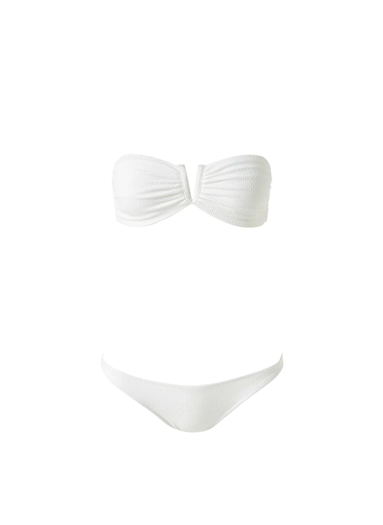 White Bikini with Luxe Ribbed Texture