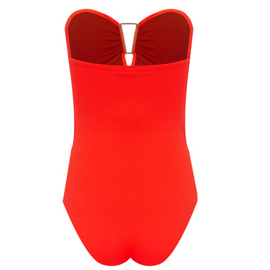Melissa Odabash Argentina Bandeau U-Ring One Piece Red - One Piece