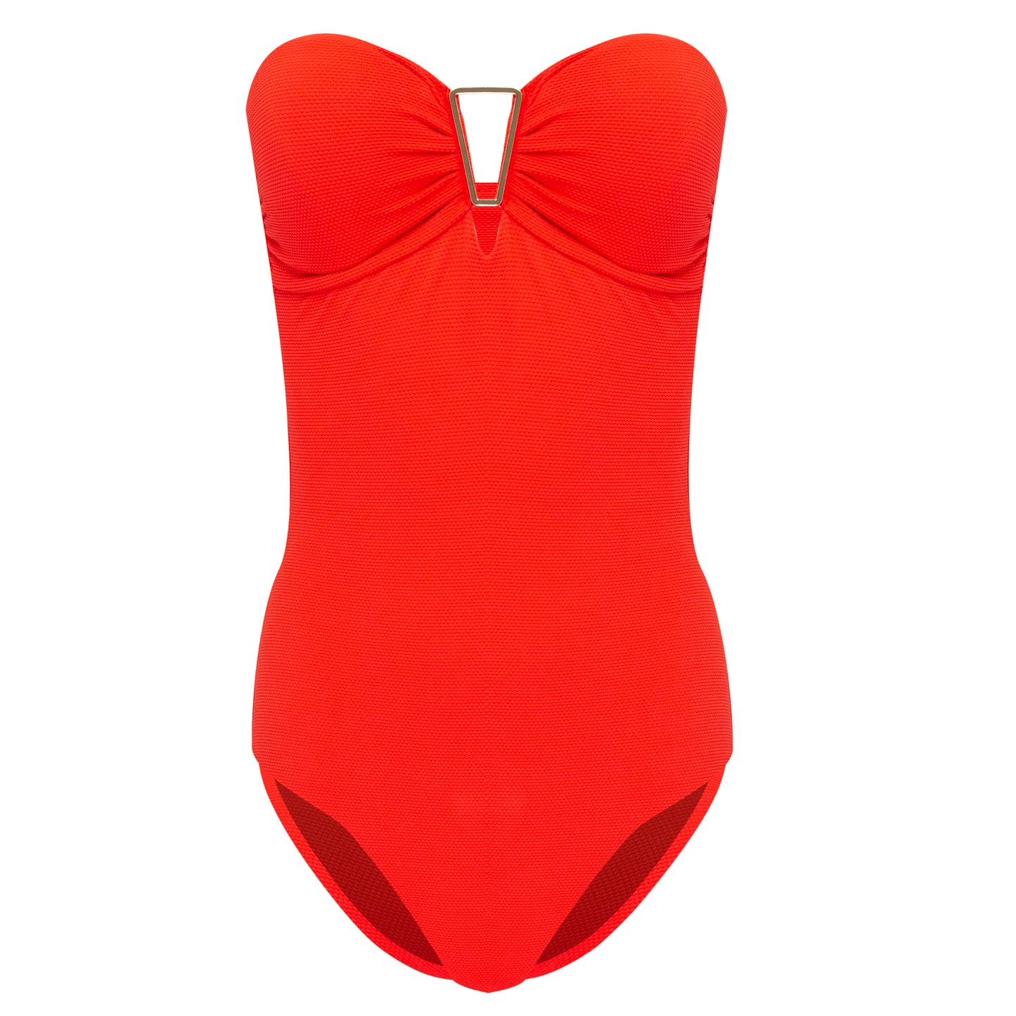 Melissa Odabash Argentina Bandeau U-Ring One Piece Red