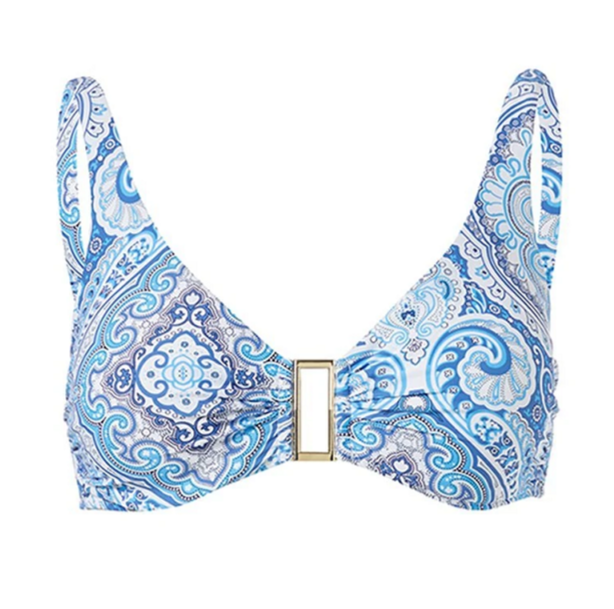 Bel Air Bikini Top Paisley Blue