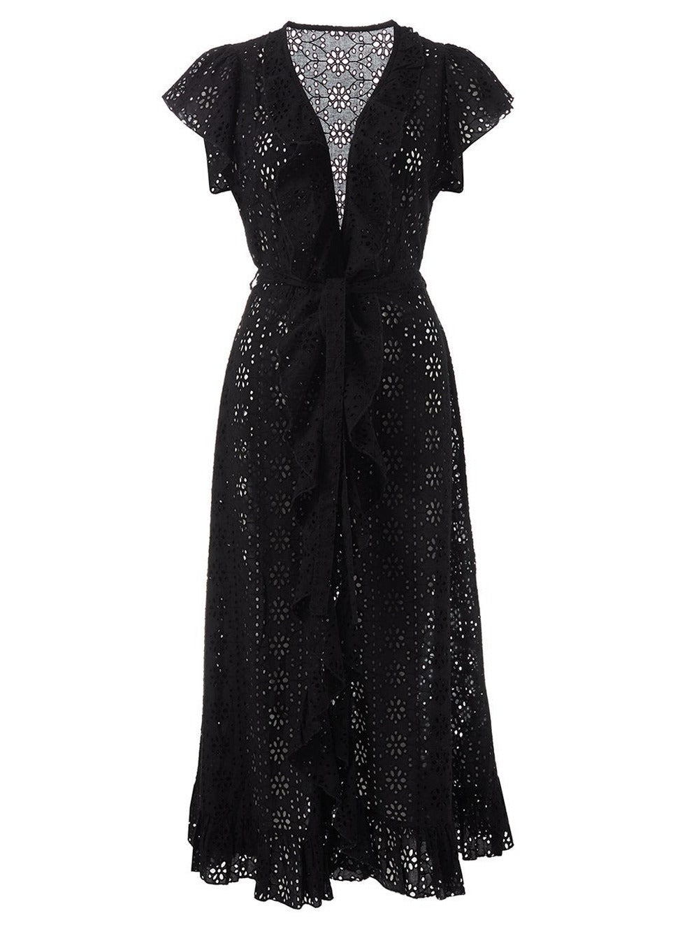 Load image into Gallery viewer, Brianna Long Kaftan Black - Kaftan
