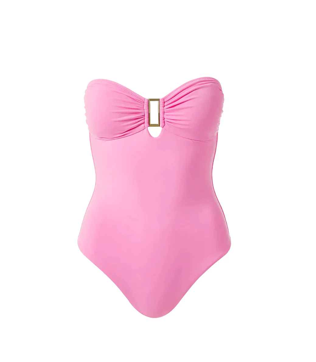 Designer Bandeau Swimsuit - Como One Piece Pink