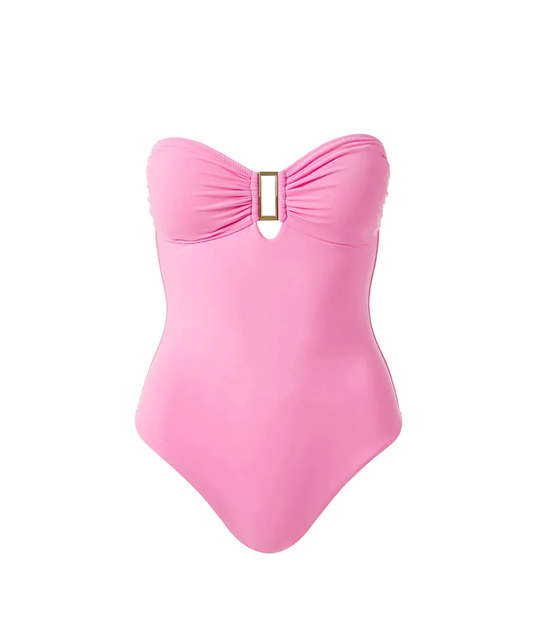 Designer Bandeau Swimsuit - Como One Piece Pink
