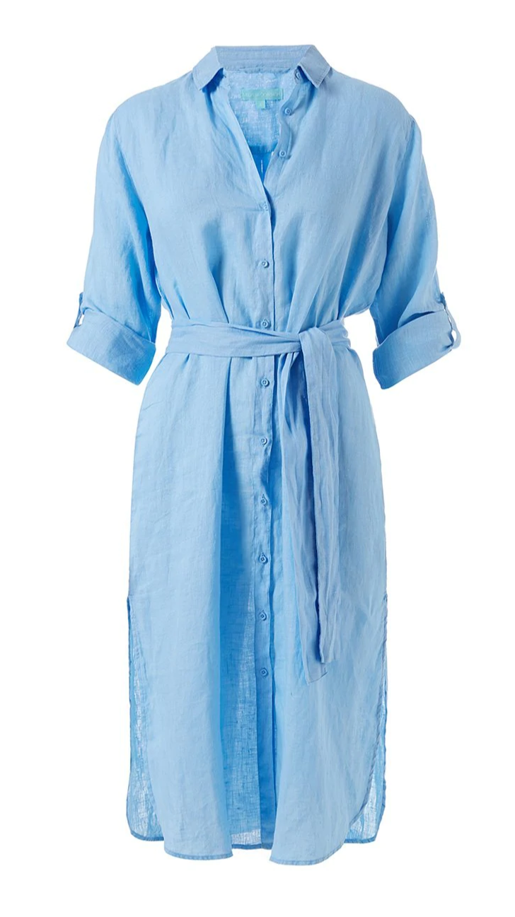 Load image into Gallery viewer, Dania Midi Dress Blue
