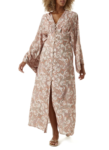 V Neck Kaftan Dress