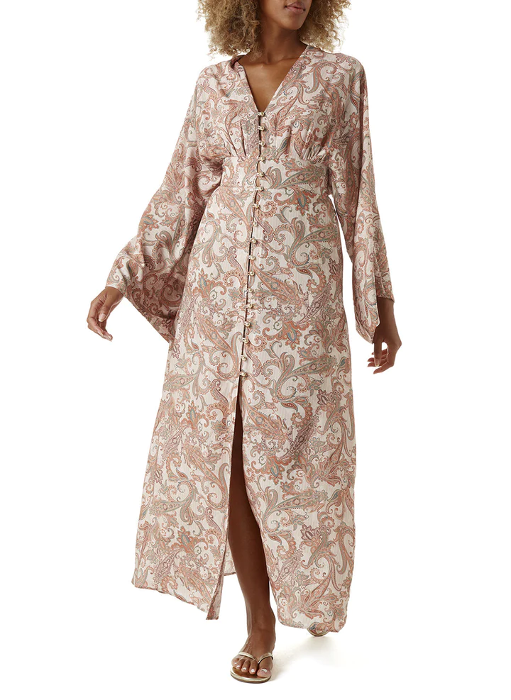 Load image into Gallery viewer, V Neck Kaftan Dress
