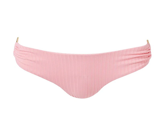 Evita Blush Ribbed Bikini Bottom