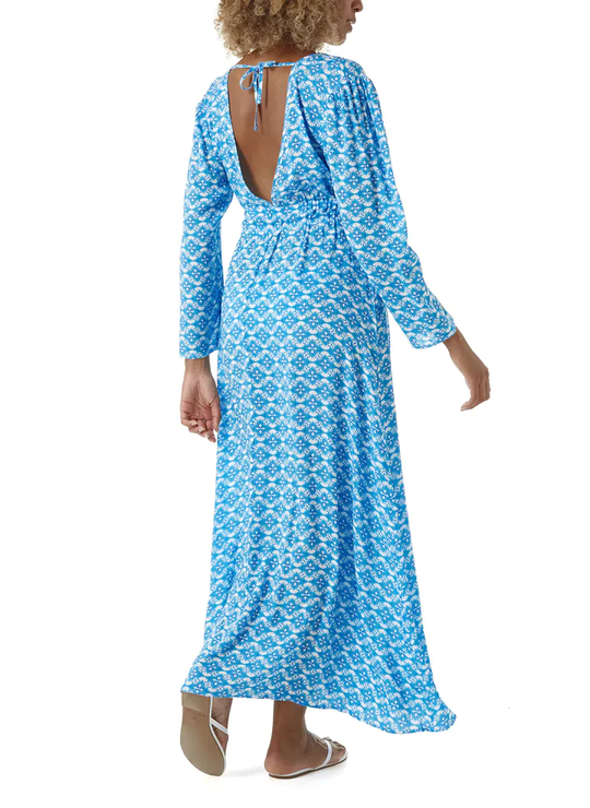 Melissa Odabash Maxi Kaftan Blue