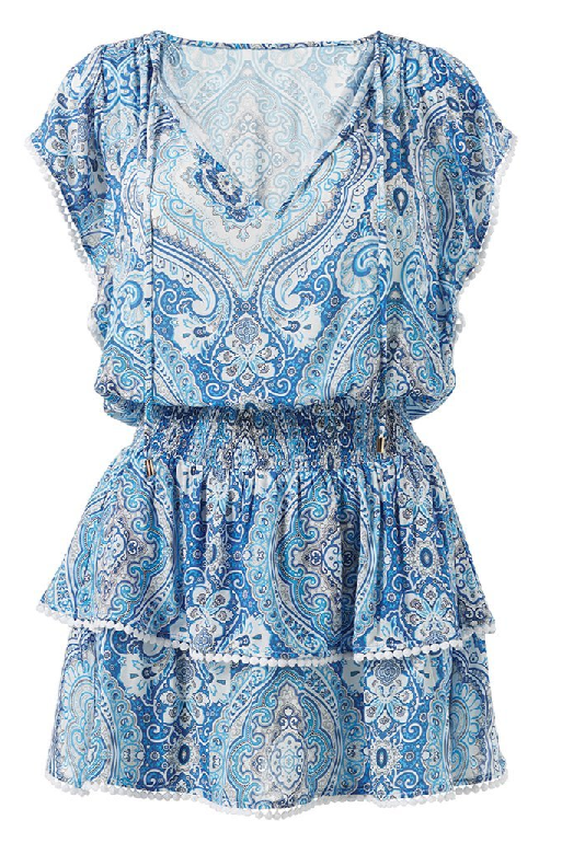 Keri Blue Paisley Dress