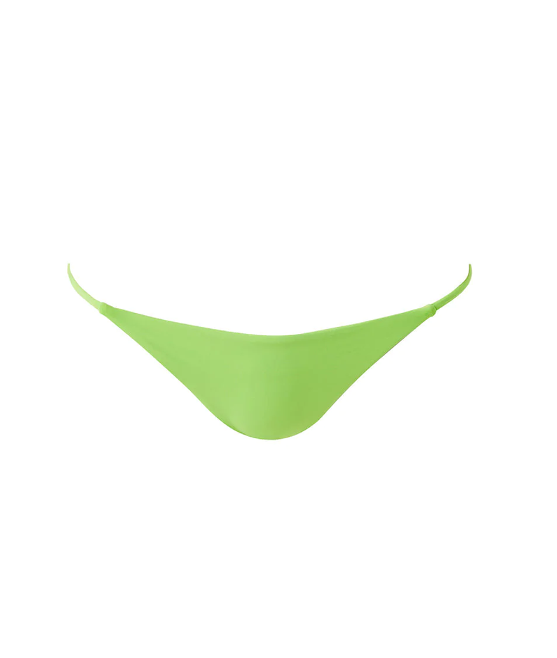 High Leg Bikini Bottoms in Lime Green