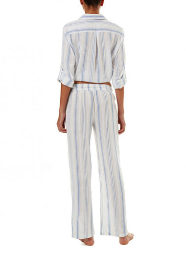 Melissa Odabash Krissy Trousers Blue Stripe - Bottoms