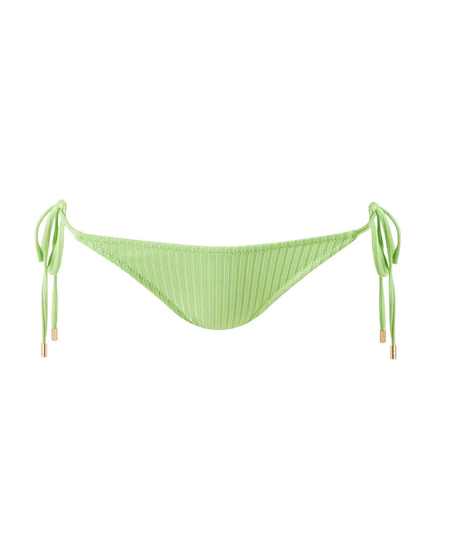 Load image into Gallery viewer, Ribbed Bikini Bottom in Lime Green 
