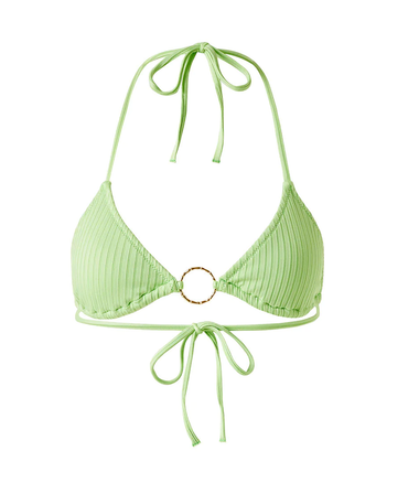 Lime Green Triangle Bikini Top