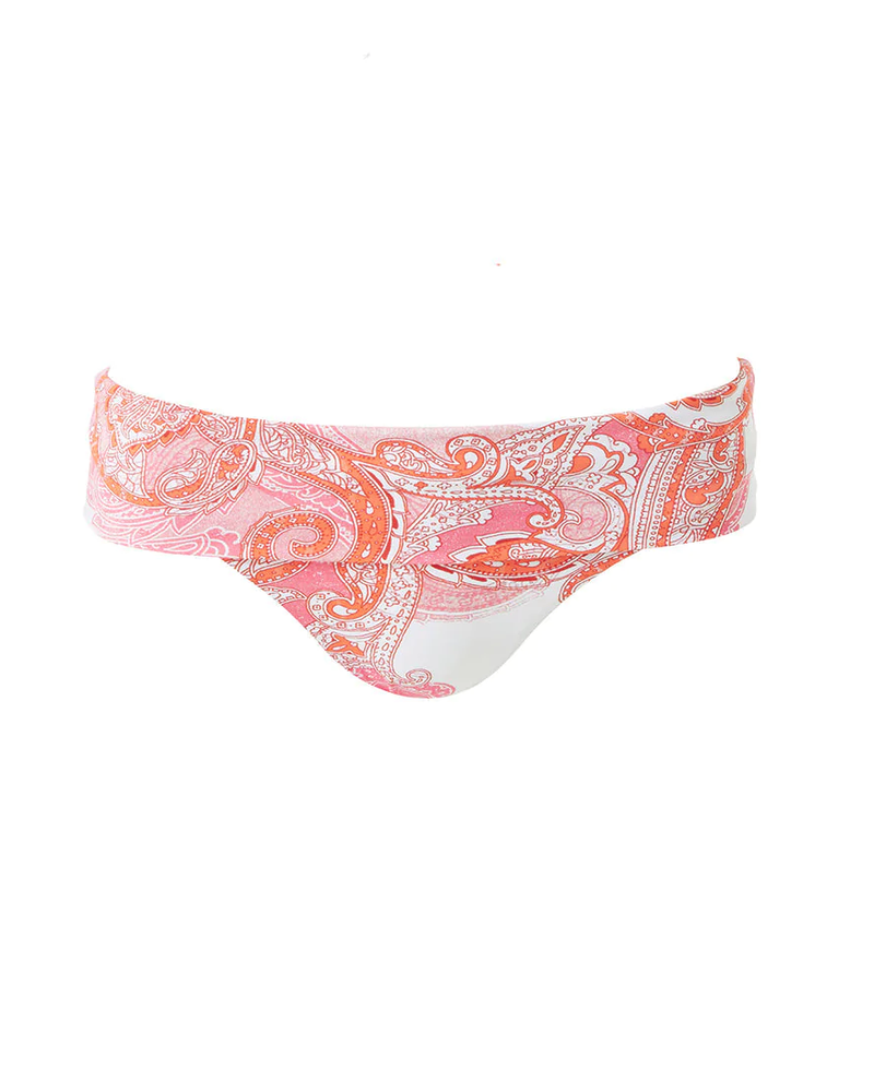 Fold Over Bikini Bottoms in Paisley Print