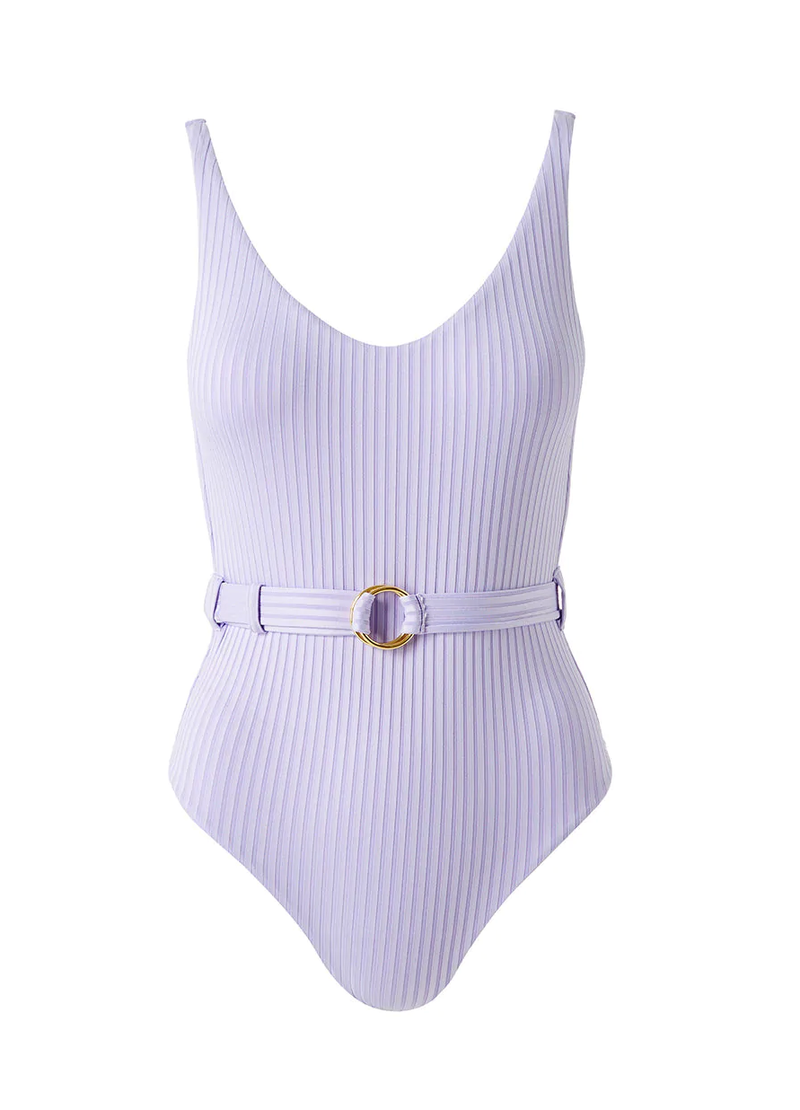 Low Back One Piece Swimsuit in Lavender
