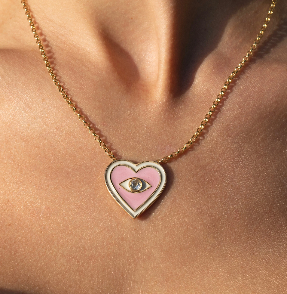 Hawaii Pink Heart Necklace