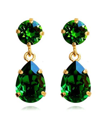 Mini Drop Earrings Emerald - Earrings