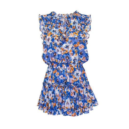 Load image into Gallery viewer, Aila Dress Blue Pansy
