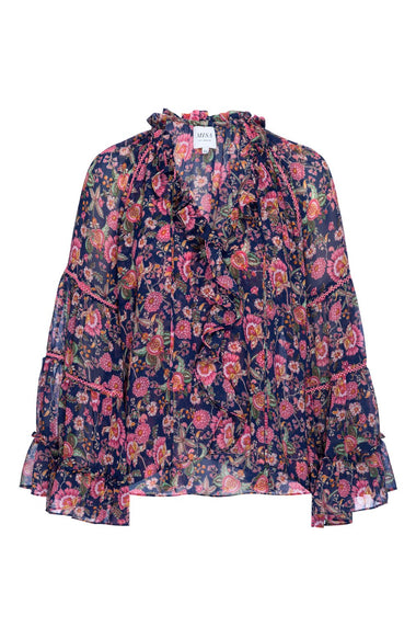 Alberta Top Falaise Floral Navy - Top