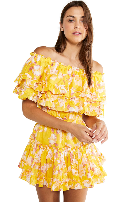 Luella Dress Yellow Washed Wildflower