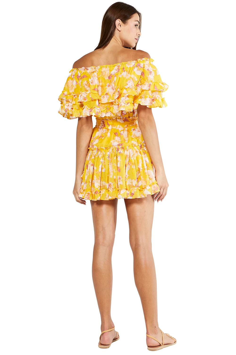 Load image into Gallery viewer, Luella Dress Yellow Washed Wildflower
