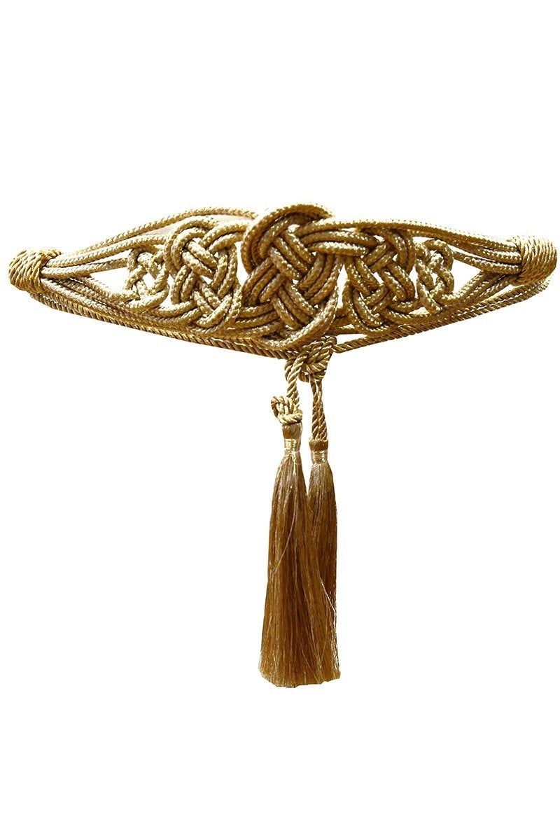 Womens Tassel Belt in Gold Women’s Waist Belt Gold Braided Belt