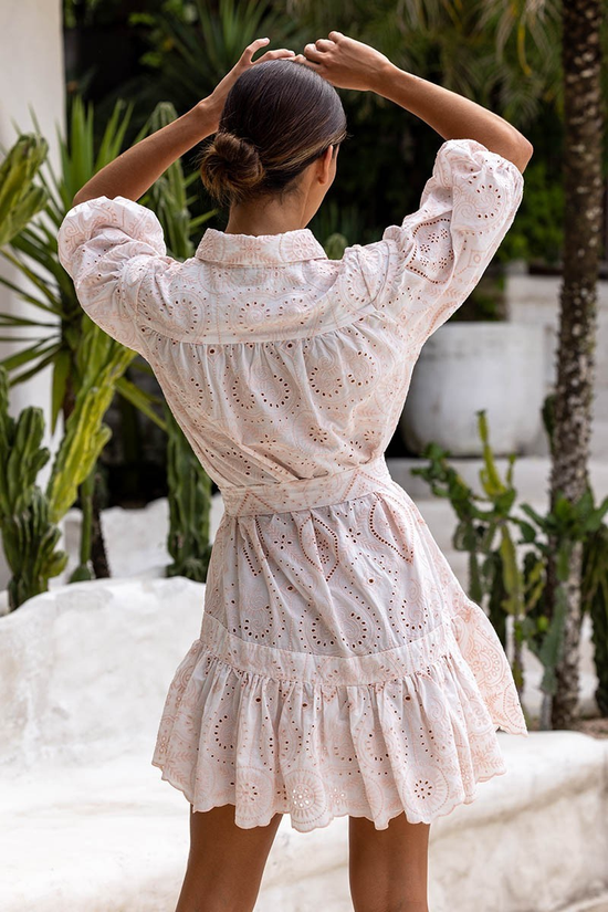 Load image into Gallery viewer, Back View of the Resort Wear Dress Above the Knee
