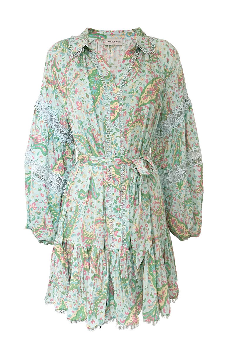 Load image into Gallery viewer, Mini Dress with Belt
