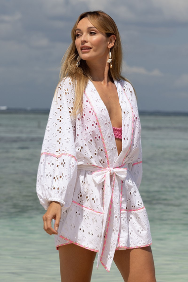 White Beach Kimono