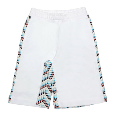 Boys Jersey Shorts in White/Multicolour 