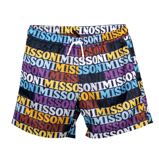 Boys Swim Short Printed Missoni Logo