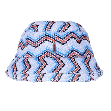 Zig Zag Blue/White Bucket Hat - Boys Hat