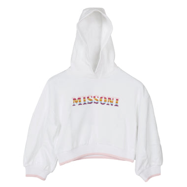Girls Cropped Sweatshirt in White - Girls Top