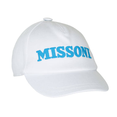 Designer Baseball Cap in White/Blue