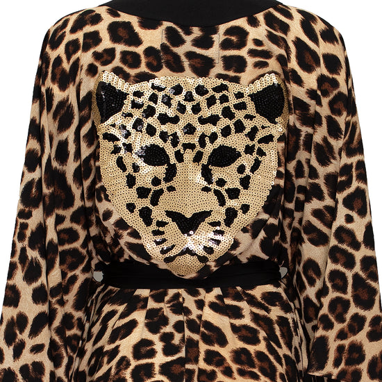 Load image into Gallery viewer, Leopard Print Kimono With Black Trim

